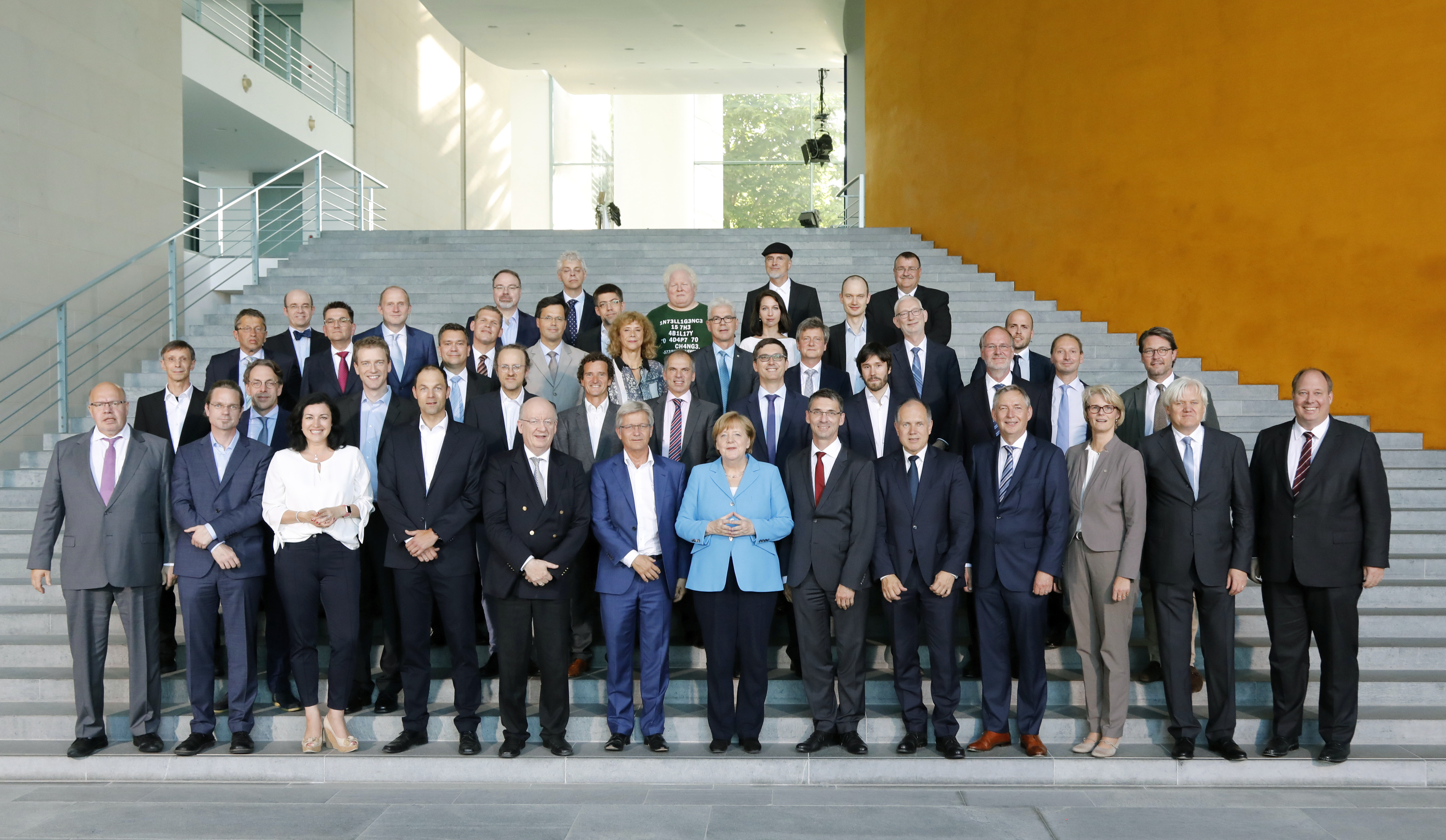 group photo with Chancellor Merkel